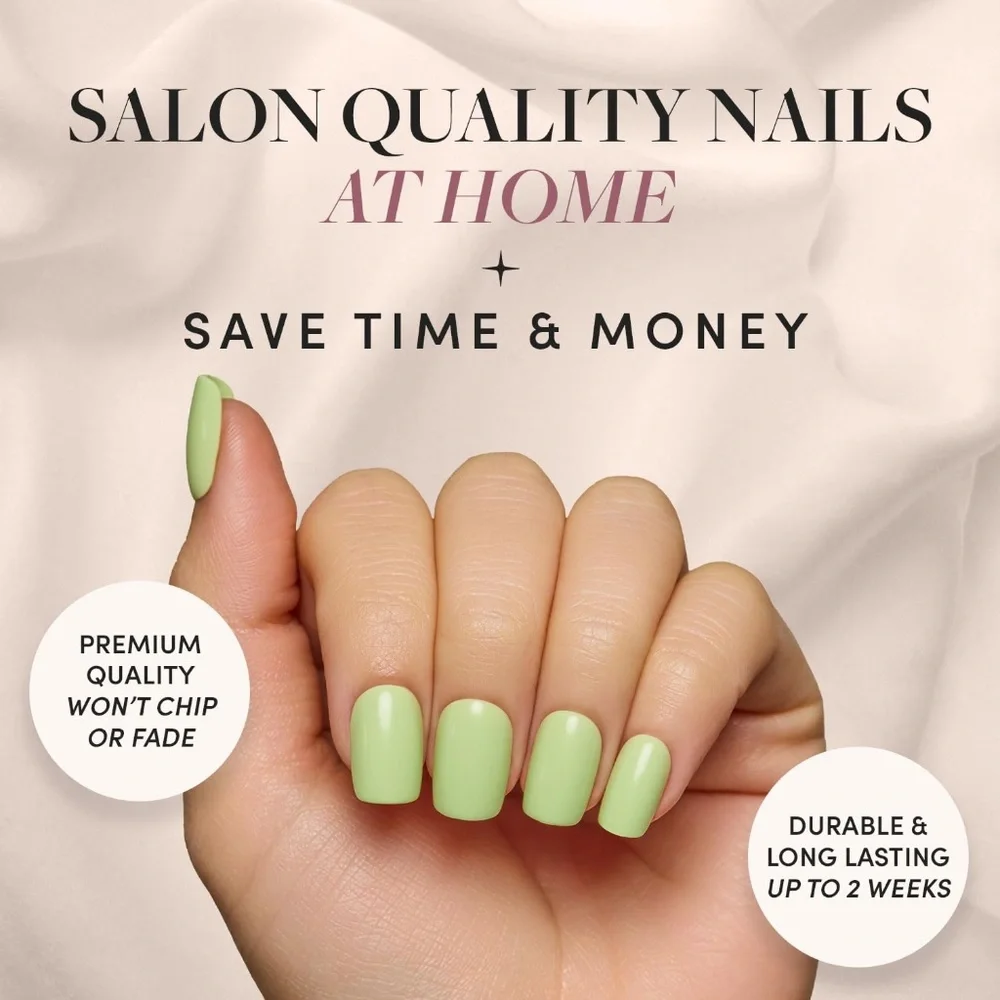 Glamnetic Press-On Nails Light Sage